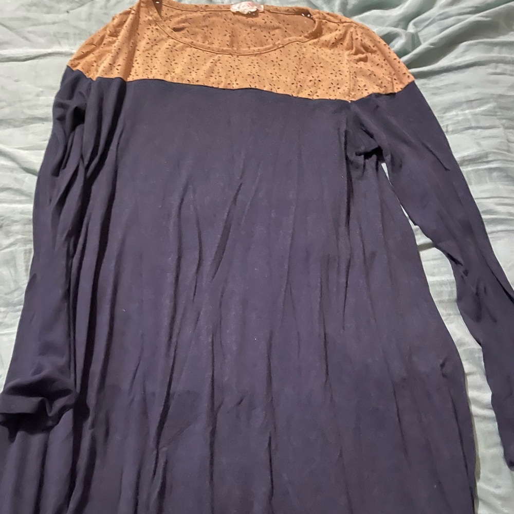 size large med length dress navy